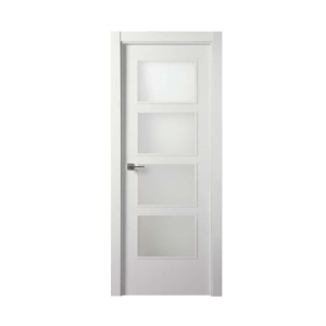 Puerta Blanca Lacada Lisa Cristalera 3 Vidrios - Imagen 1